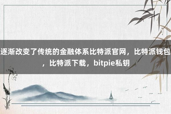 逐渐改变了传统的金融体系比特派官网，比特派钱包，比特派下载，bitpie私钥