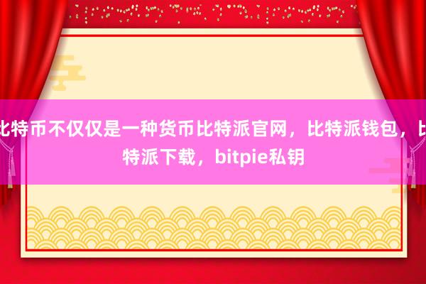 比特币不仅仅是一种货币比特派官网，比特派钱包，比特派下载，bitpie私钥