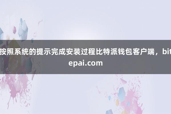 按照系统的提示完成安装过程比特派钱包客户端，bitepai.com