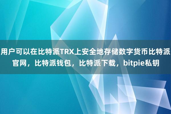 用户可以在比特派TRX上安全地存储数字货币比特派官网，比特派钱包，比特派下载，bitpie私钥