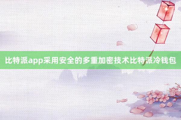 比特派app采用安全的多重加密技术比特派冷钱包