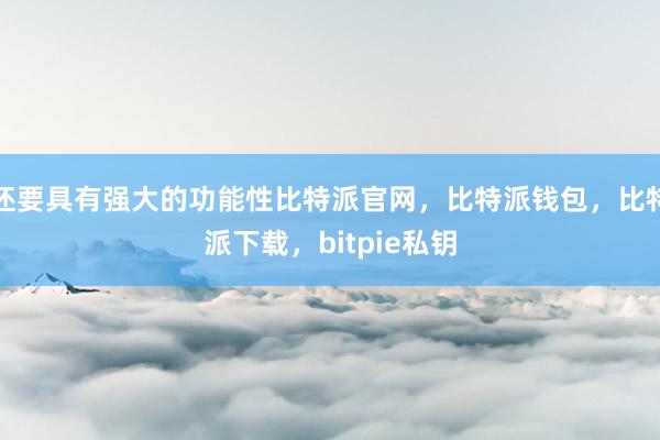 还要具有强大的功能性比特派官网，比特派钱包，比特派下载，bitpie私钥