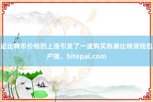 最近比特币价格的上涨引发了一波购买热潮比特派钱包客户端，bitepai.com