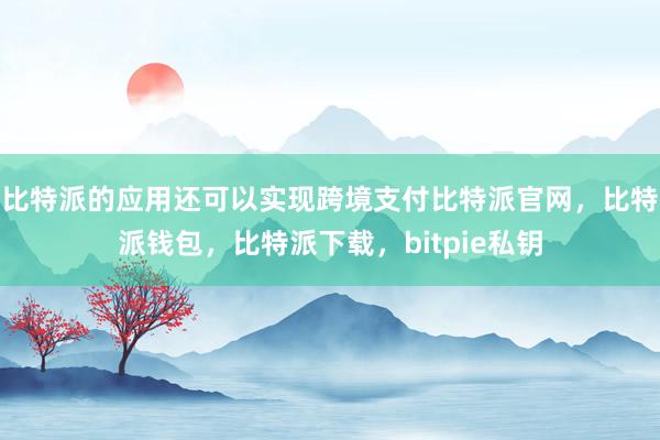 比特派的应用还可以实现跨境支付比特派官网，比特派钱包，比特派下载，bitpie私钥