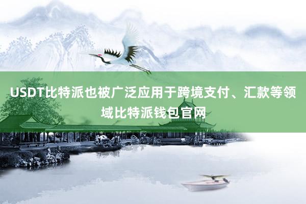 USDT比特派也被广泛应用于跨境支付、汇款等领域比特派钱包官网