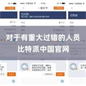 对于有重大过错的人员比特派中国官网