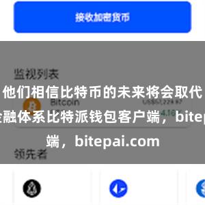 他们相信比特币的未来将会取代传统的金融体系比特派钱包客户端，bitepai.com